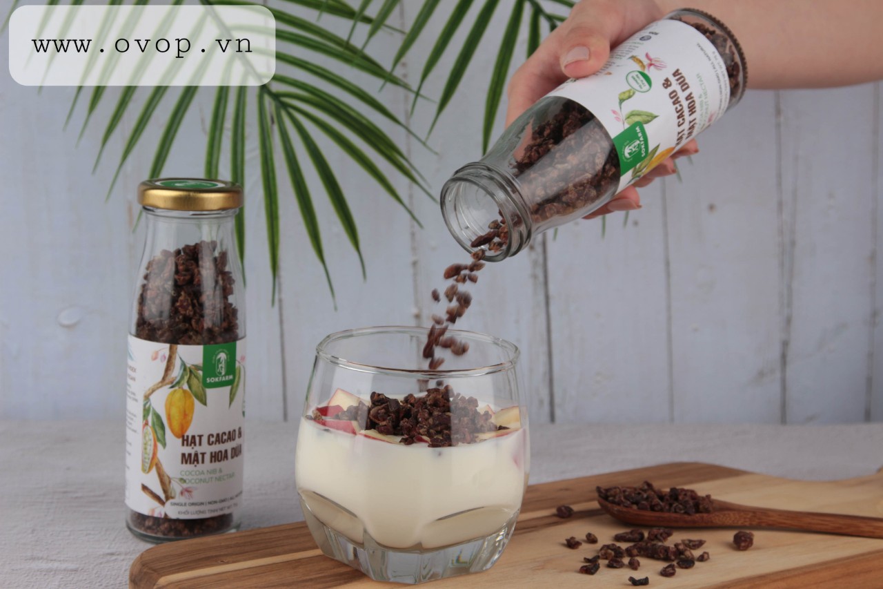 Hạt cacao- mật hoa dừa 75g/ hủ